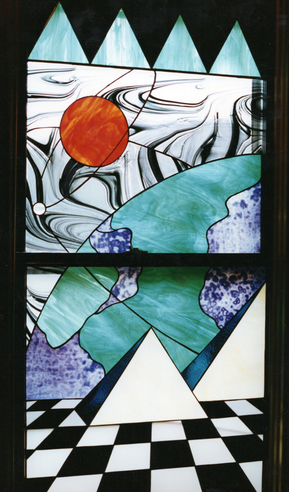 Mark Frederick Fisher visual art stained glass - winter bath